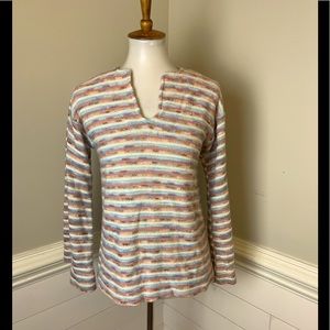 Alberoy Vintage Variegated Striped Sweater M FREE SHIP